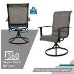 Teslin Iron Frame Swivel Dining Chair (Set of 2)