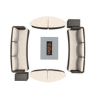 9-piece Patio Wicker Daybed Set with Concrete Fire Pit Table