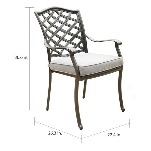 Arcadia 5-piece Outdoor Aluminum Dining Set with Cushions