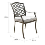 Arcadia 5-piece Outdoor Aluminum Dining Set with Cushions