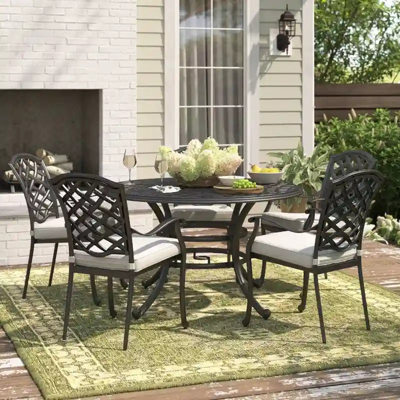 Arcadia 5-piece Outdoor Aluminum Dining Set with Cushions