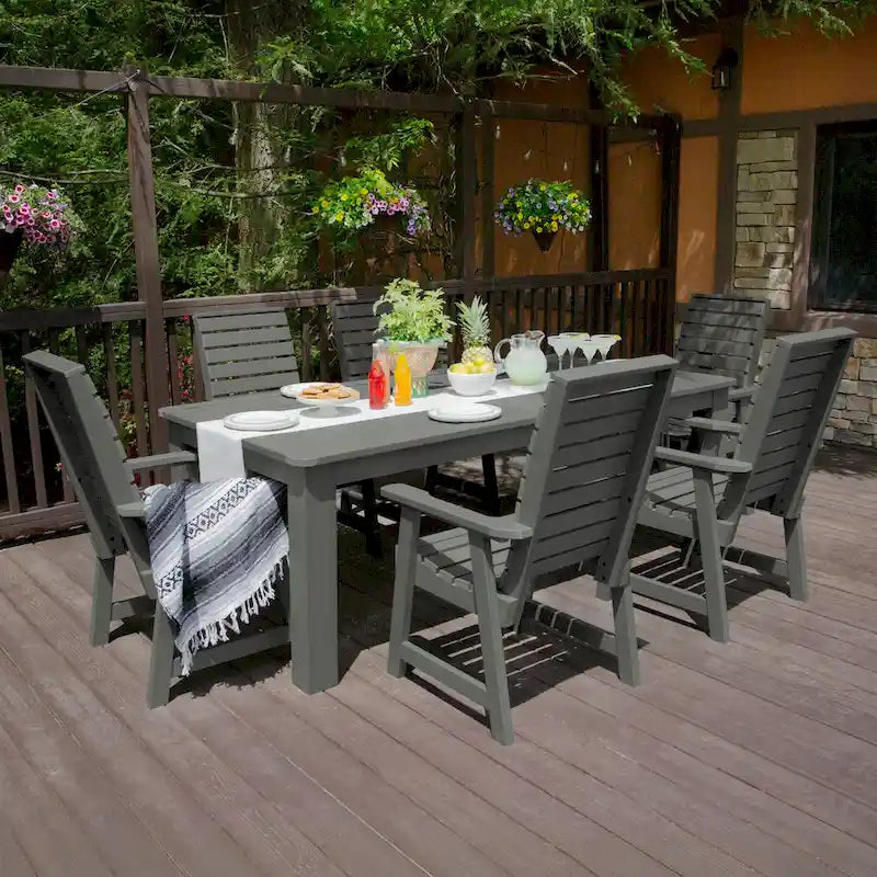 Weatherly 7-Piece Outdoor Dining Height Set - 42 x 84