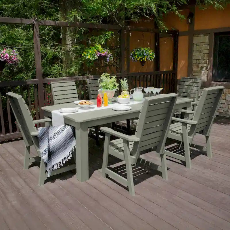 Weatherly 7-Piece Outdoor Dining Height Set - 42 x 84