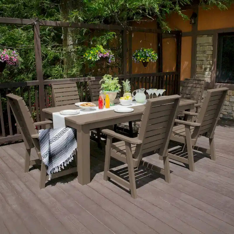 Weatherly 7-Piece Outdoor Dining Height Set - 42 x 84