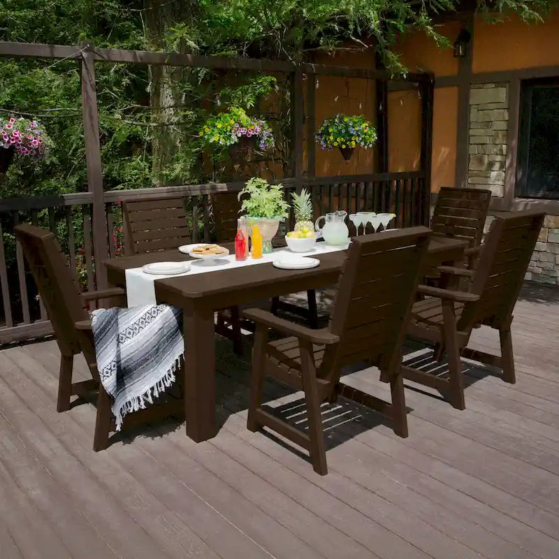 Weatherly 7-Piece Outdoor Dining Height Set - 42 x 84