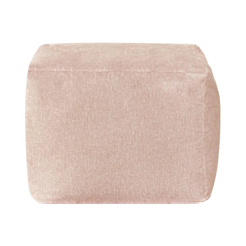 Square Velvet Pouf, Contemporary Style – Light Pink / Dove / Sapphire Blue / Teal Green / Truffle Brown / Indigo Dye