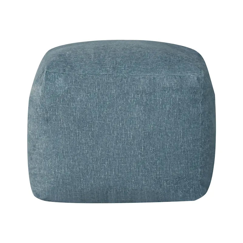 Square Velvet Pouf, Contemporary Style – Light Pink / Dove / Sapphire Blue / Teal Green / Truffle Brown / Indigo Dye
