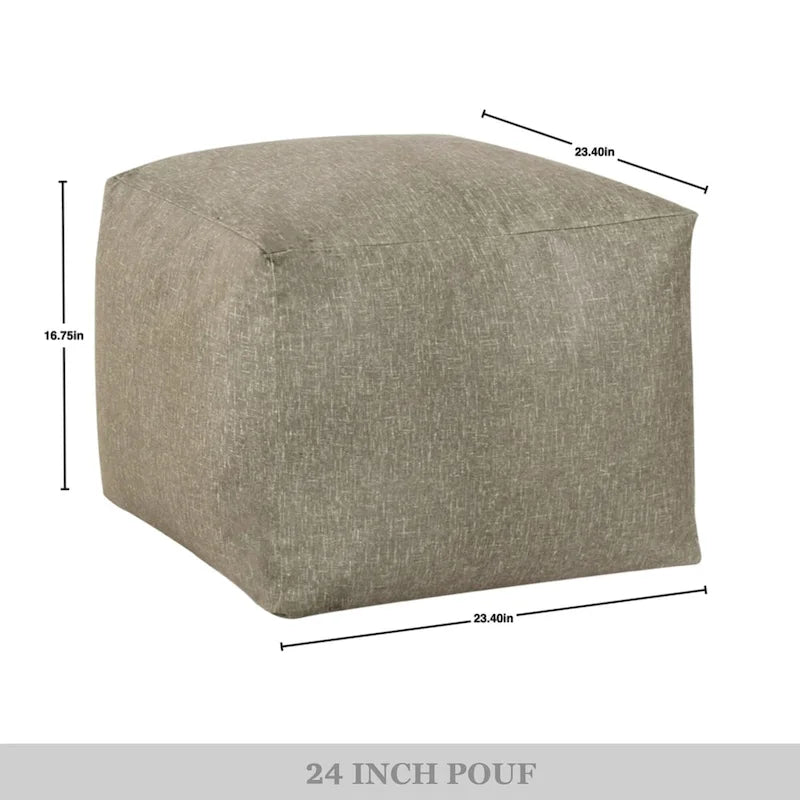 Square Velvet Pouf, Contemporary Style – Light Pink / Dove / Sapphire Blue / Teal Green / Truffle Brown / Indigo Dye