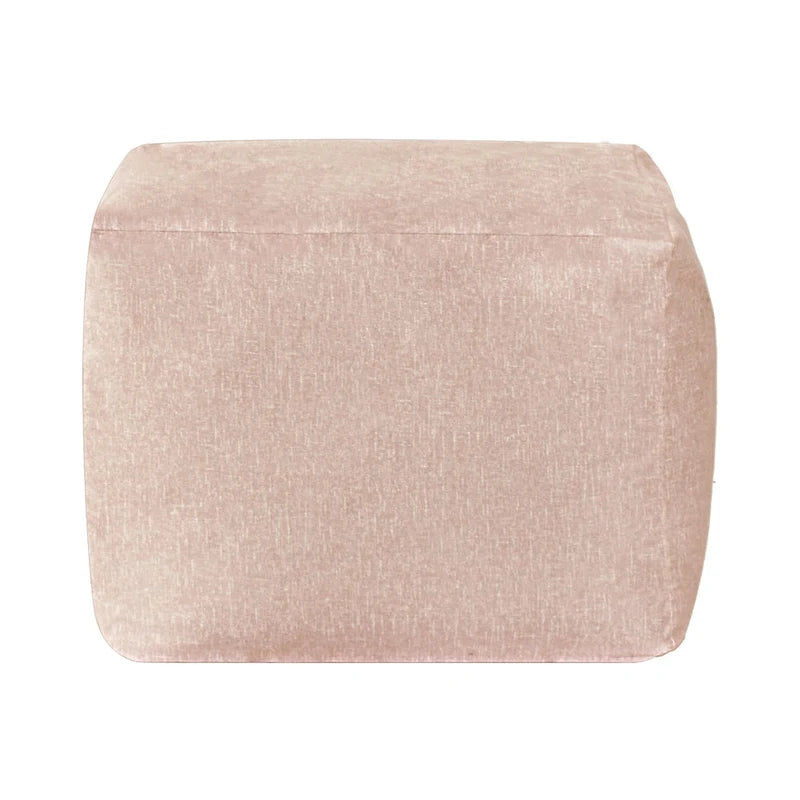 Square Velvet Pouf, Contemporary Style – Light Pink / Dove / Sapphire Blue / Teal Green / Truffle Brown / Indigo Dye