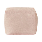 Square Velvet Pouf, Contemporary Style – Light Pink / Dove / Sapphire Blue / Teal Green / Truffle Brown / Indigo Dye