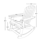 Polytrends Vineyard HIPS Outdoor Eco-Friendly All Weather Seashell Rocking Adirondack Chair