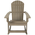 Polytrends Vineyard HIPS Outdoor Eco-Friendly All Weather Seashell Rocking Adirondack Chair