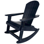 Polytrends Vineyard HIPS Outdoor Eco-Friendly All Weather Seashell Rocking Adirondack Chair