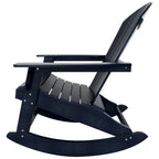 Polytrends Vineyard HIPS Outdoor Eco-Friendly All Weather Seashell Rocking Adirondack Chair