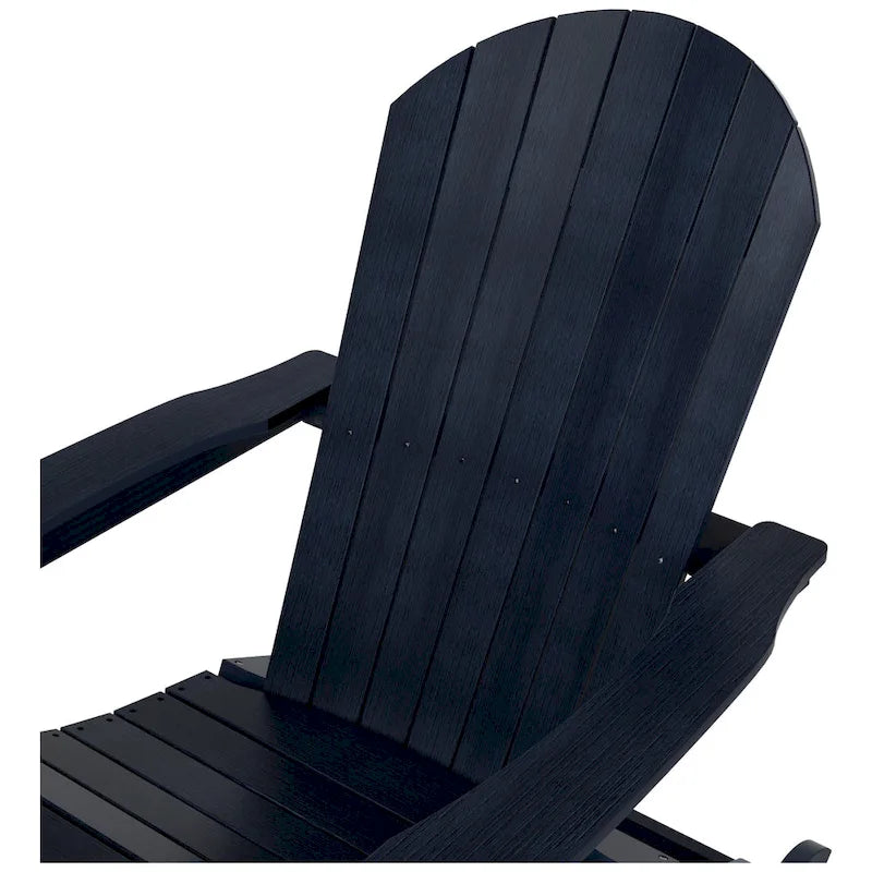 Polytrends Vineyard HIPS Outdoor Eco-Friendly All Weather Seashell Rocking Adirondack Chair