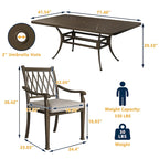 9-Piece Cast Aluminum Patio Dining Set with Cushions