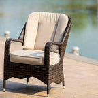 Outdoor Wicker Arm Chair with Cushion