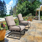 Futzca Spring Patio Chairs,3-Piece Bistro Set Outdoor Furniture for Patio, Garden, and Backyard with Cushioned Seats