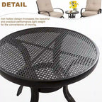 Futzca Spring Patio Chairs,3-Piece Bistro Set Outdoor Furniture for Patio, Garden, and Backyard with Cushioned Seats