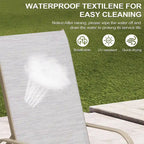 Crestlive Products Outdoor Aluminum Chaise Lounge Chair with Adjustable Backrest