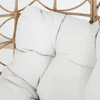Wicker Swivel Egg Chair Indoor/Outdoor Lounger with Cushion