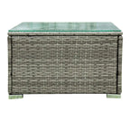 Outdoor Wicker 4 Piece Sectional Sofa Set with Storage Box