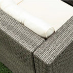 Outdoor Wicker 4 Piece Sectional Sofa Set with Storage Box