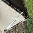 Outdoor Wicker 4 Piece Sectional Sofa Set with Storage Box