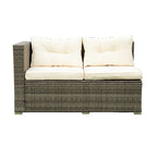 Outdoor Wicker 4 Piece Sectional Sofa Set with Storage Box