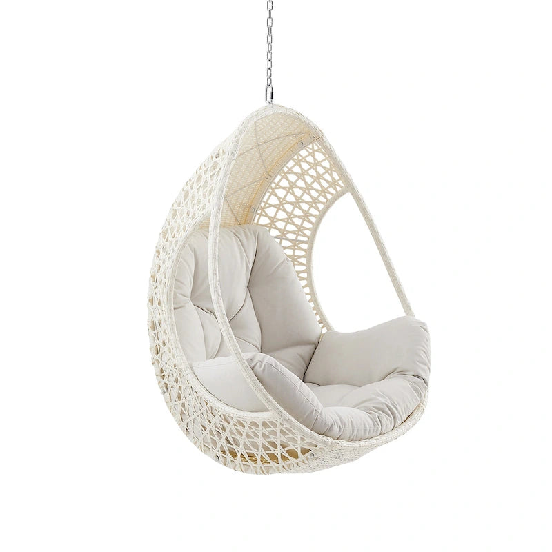 Hanging Egg Chair, Wicker Rattan Egg Chair with Cushion