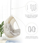 Hanging Egg Chair, Wicker Rattan Egg Chair with Cushion