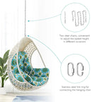 Hanging Egg Chair, Wicker Rattan Egg Chair with Cushion
