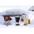 Heated Camping Chair, Camping Chair Heated Folding Chair, Portable w/Carry Bag and Shoulder Strap, Power Bank Included
