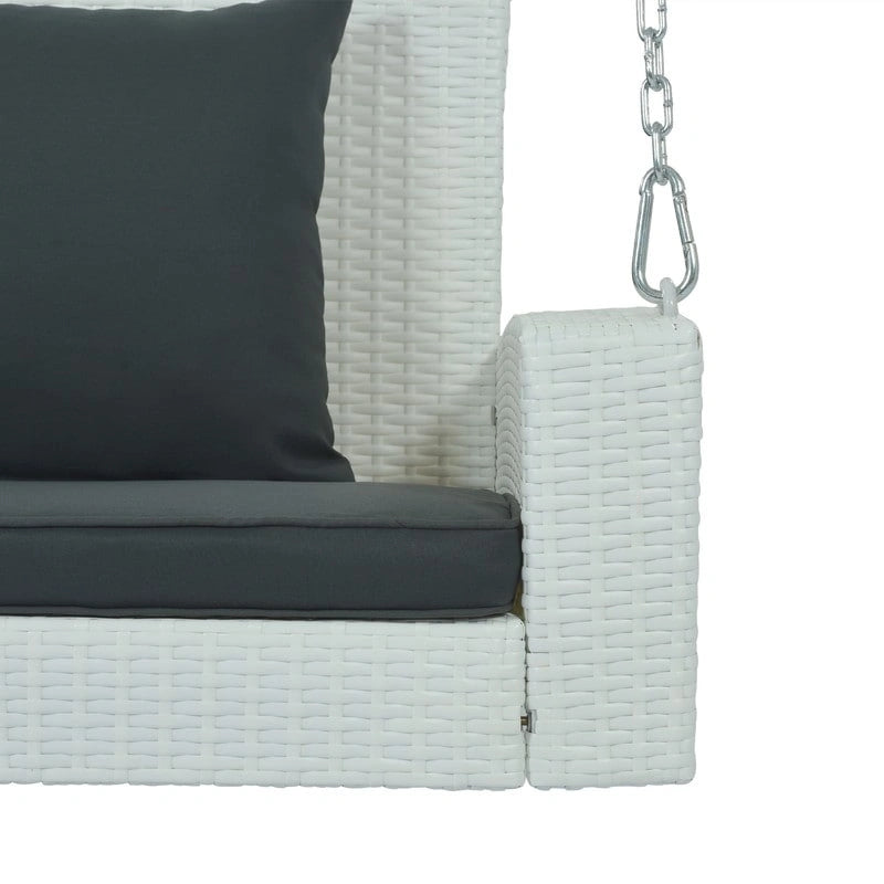 Porch Swings Outdoor 500 Lbs,Wicker Hanging with Chains & Cushions