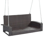 Porch Swings Outdoor 500 Lbs,Wicker Hanging with Chains & Cushions