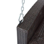 Porch Swings Outdoor 500 Lbs,Wicker Hanging with Chains & Cushions