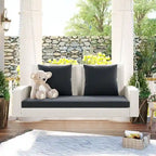 Porch Swings Outdoor 500 Lbs,Wicker Hanging with Chains & Cushions