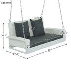 Porch Swings Outdoor 500 Lbs,Wicker Hanging with Chains & Cushions