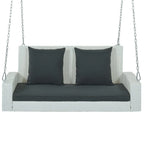 Porch Swings Outdoor 500 Lbs,Wicker Hanging with Chains & Cushions