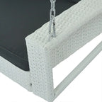 Porch Swings Outdoor 500 Lbs,Wicker Hanging with Chains & Cushions