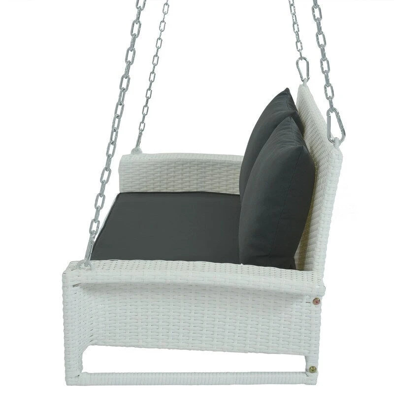 Porch Swings Outdoor 500 Lbs,Wicker Hanging with Chains & Cushions