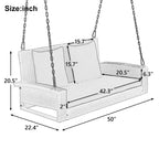 Porch Swings Outdoor 500 Lbs,Wicker Hanging with Chains & Cushions