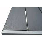 Kozyard Coolmen Outdoor Patio Dining Table with Powder-Coated Frame and Wood Like Laminate Table Top