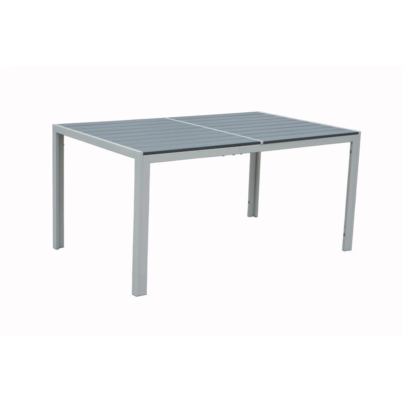 Kozyard Coolmen Outdoor Patio Dining Table with Powder-Coated Frame and Wood Like Laminate Table Top
