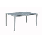 Kozyard Coolmen Outdoor Patio Dining Table with Powder-Coated Frame and Wood Like Laminate Table Top