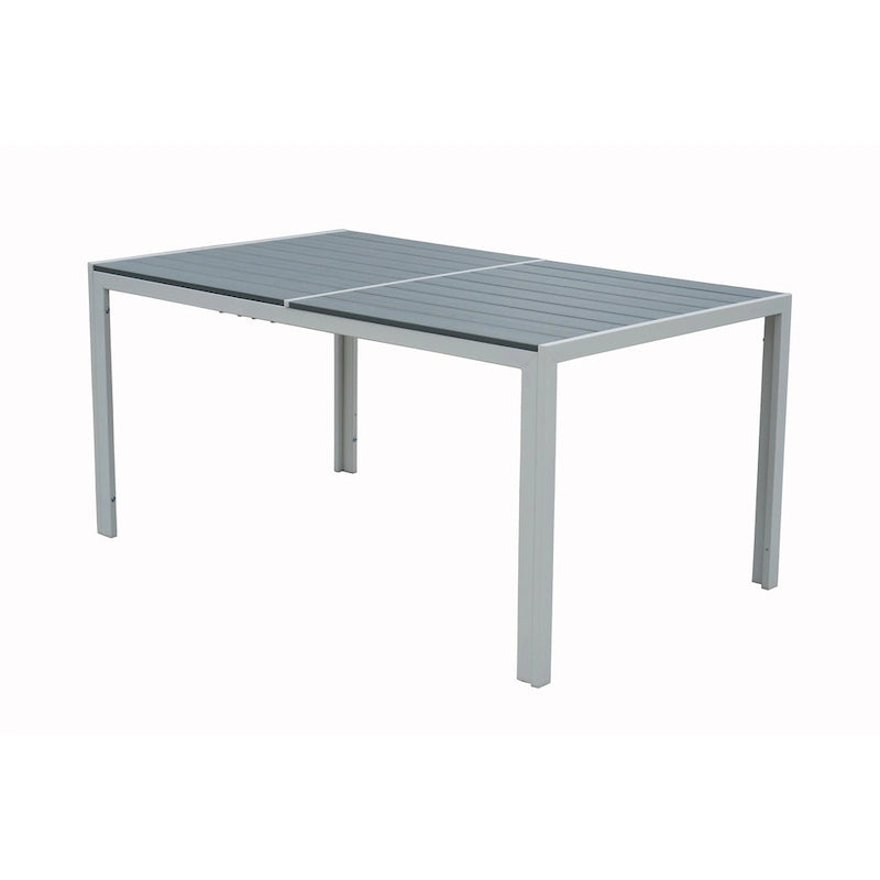 Kozyard Coolmen Outdoor Patio Dining Table with Powder-Coated Frame and Wood Like Laminate Table Top