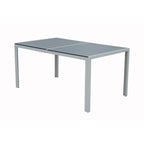Kozyard Coolmen Outdoor Patio Dining Table with Powder-Coated Frame and Wood Like Laminate Table Top