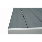 Kozyard Coolmen Outdoor Patio Dining Table with Powder-Coated Frame and Wood Like Laminate Table Top
