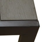 Kozyard Coolmen Outdoor Patio Dining Table with Powder-Coated Frame and Wood Like Laminate Table Top