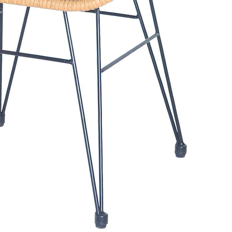 3-piece Outdoor Wicker Rattan Cushioned Bistro Set With Table